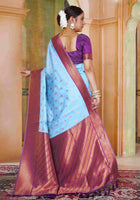 Silk Saree Light Blue