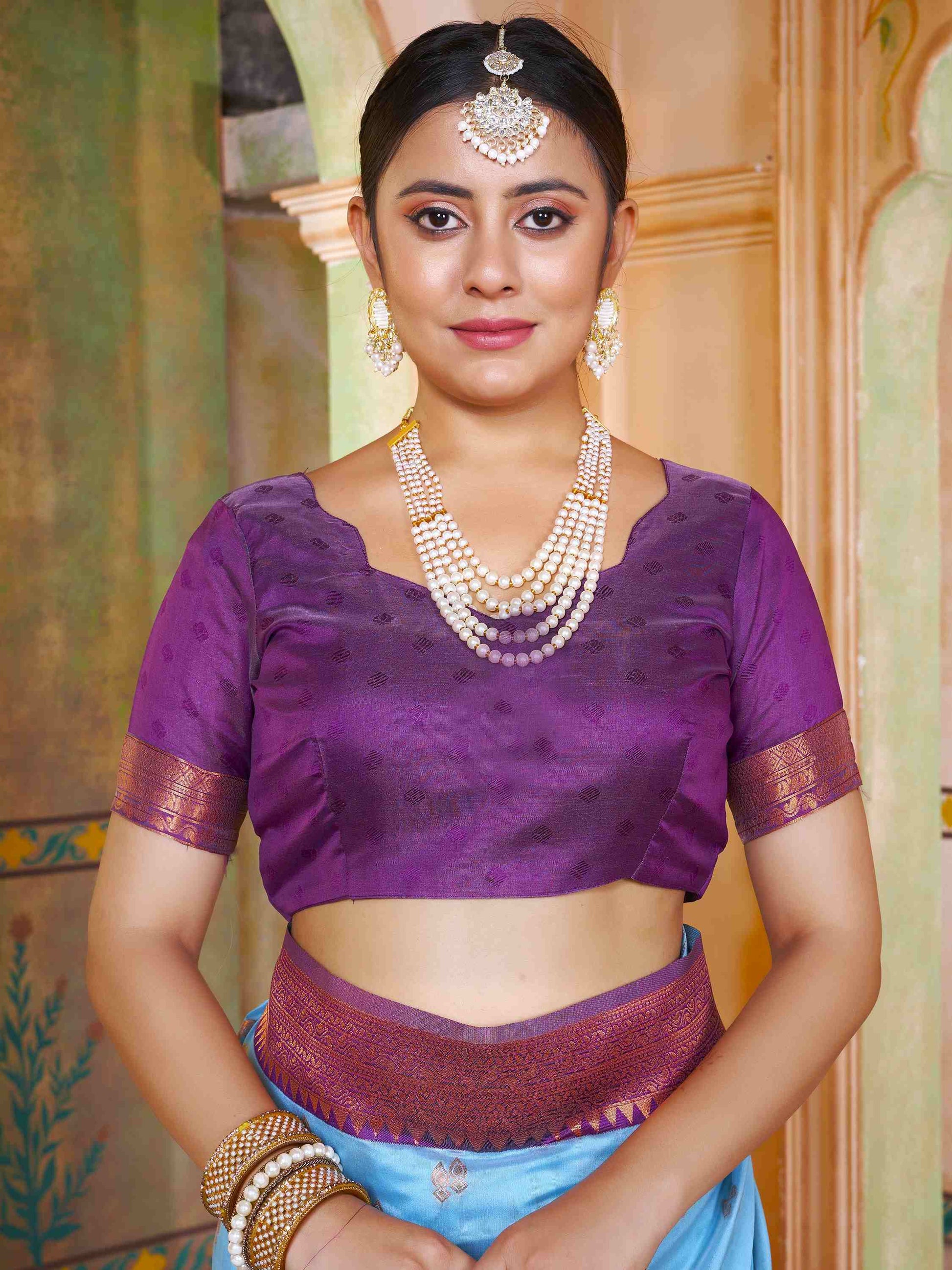 Silk Saree Light Blue