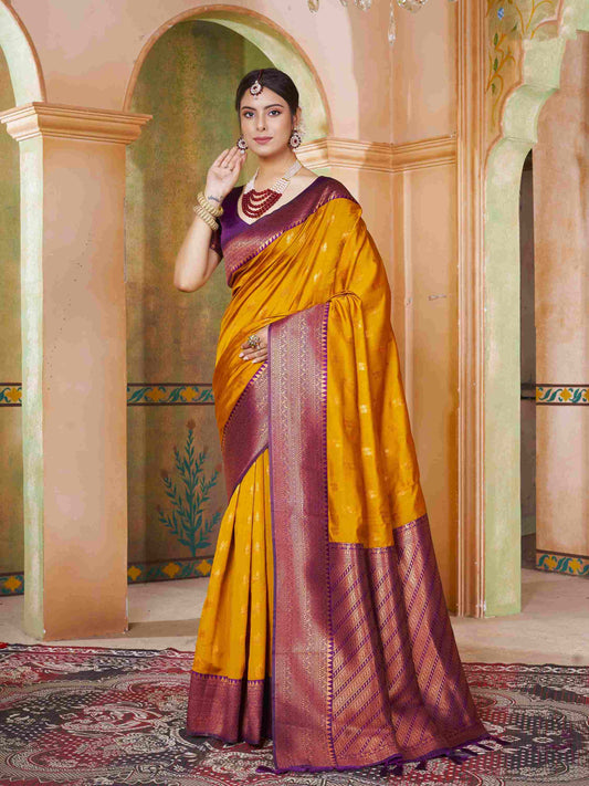 Silk Saree Mustard