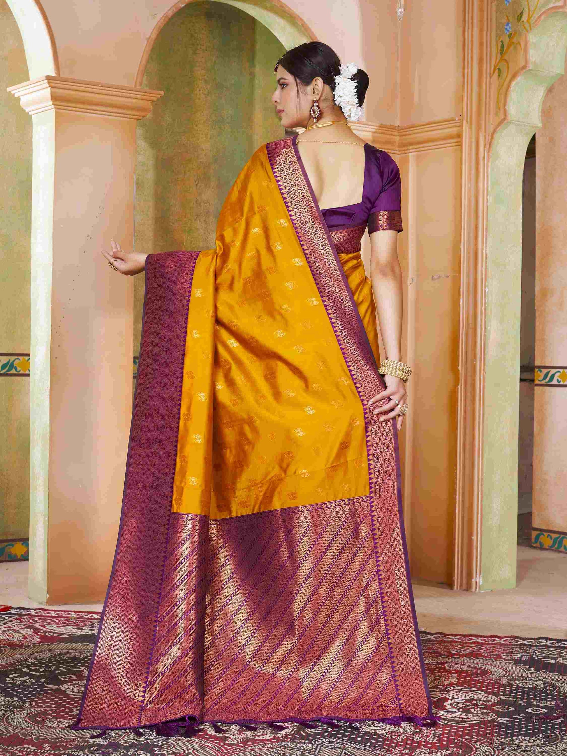 Silk Saree Mustard