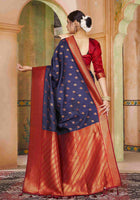 Silk Saree Navy Blue