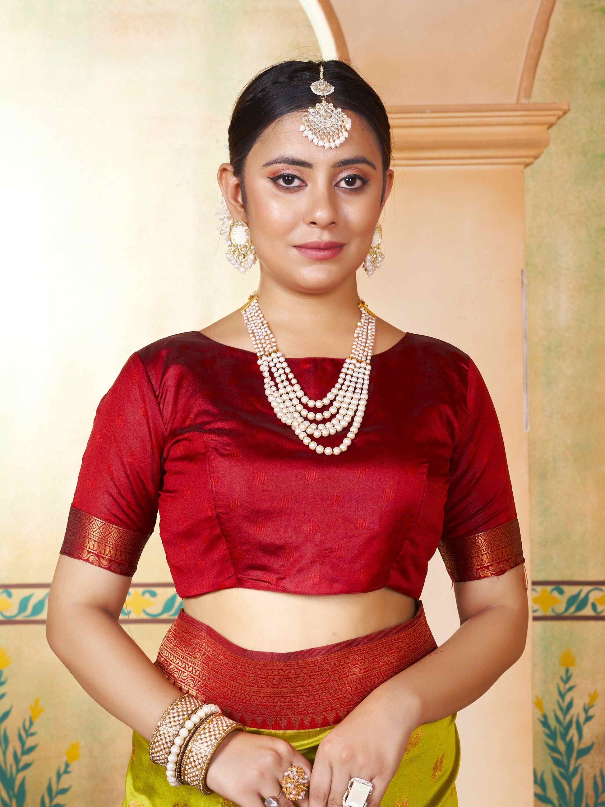 Silk Saree Parrot Green
