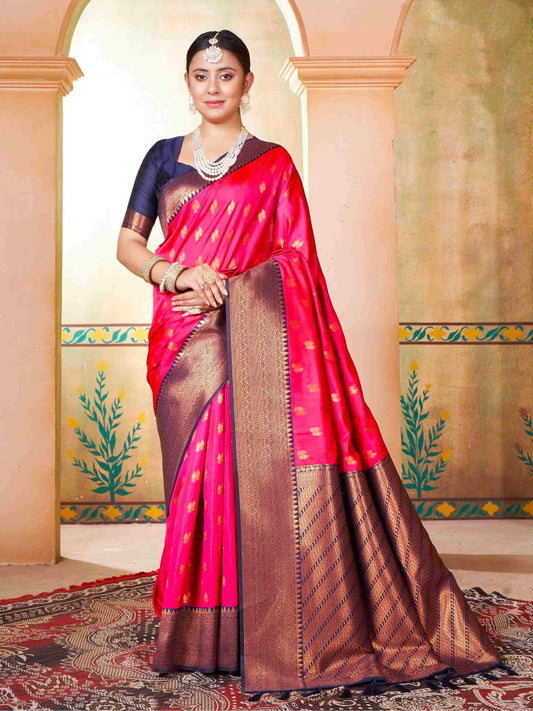 Silk Saree Pink