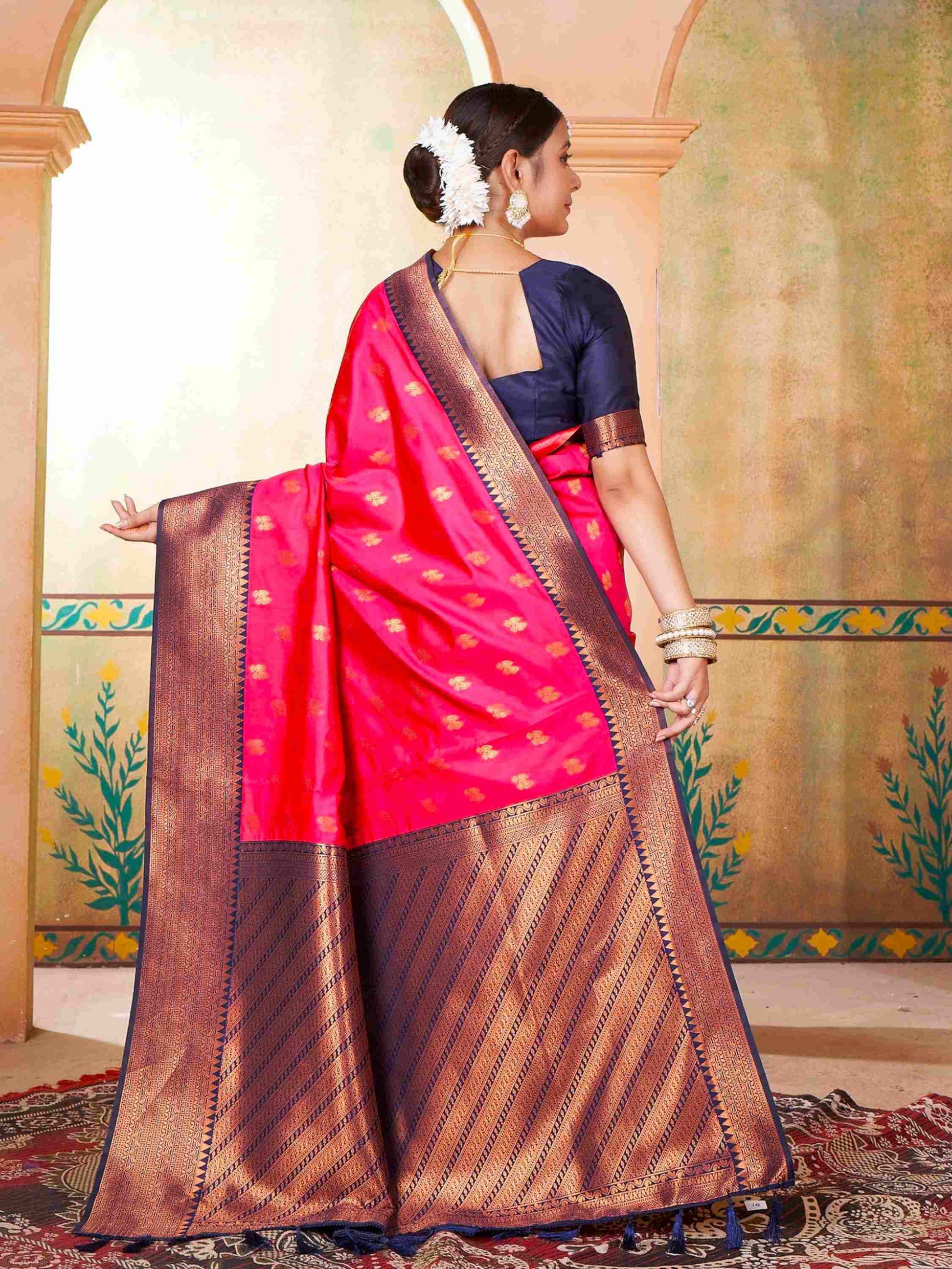 Silk Saree Pink