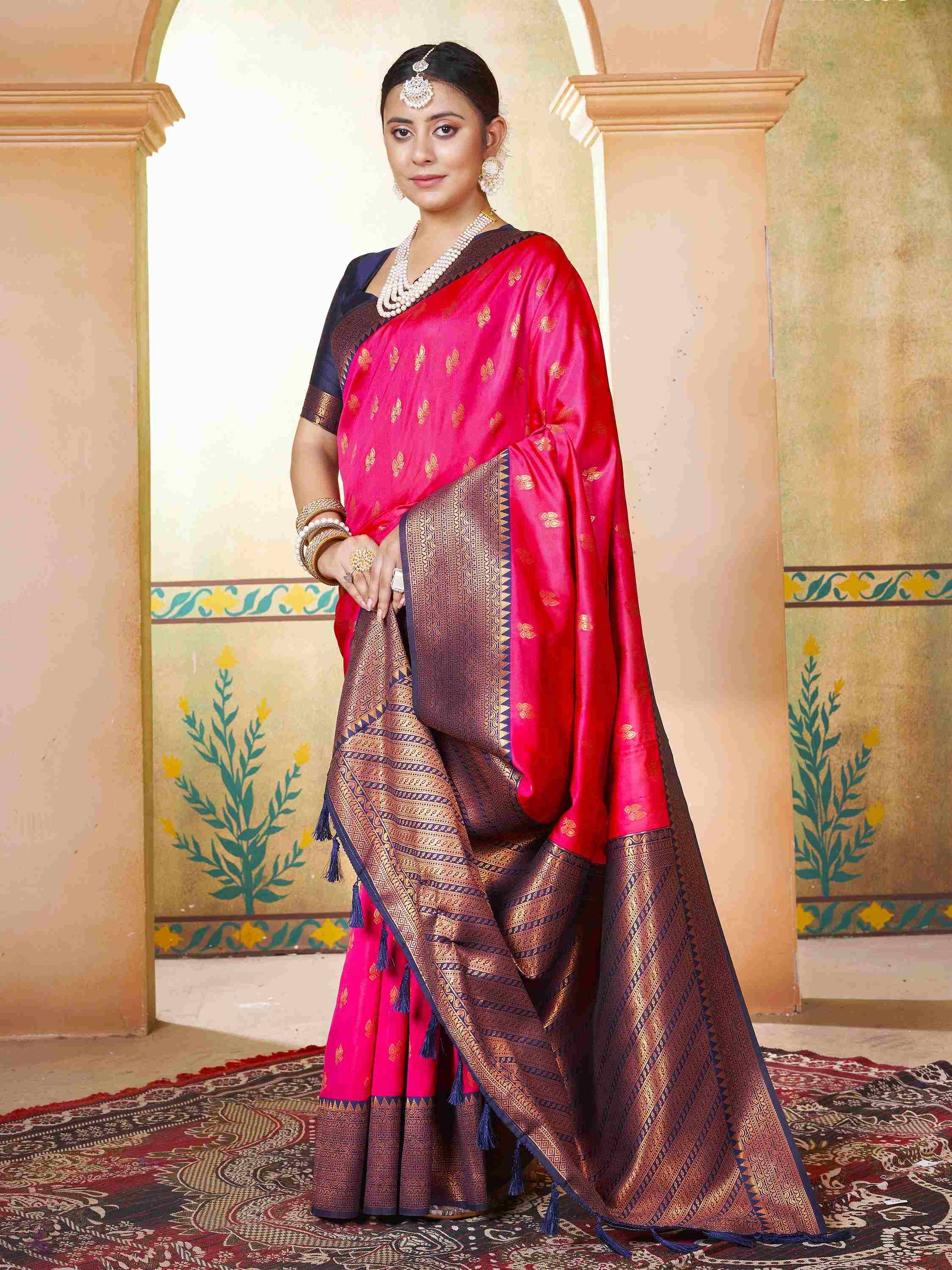 Silk Saree Pink