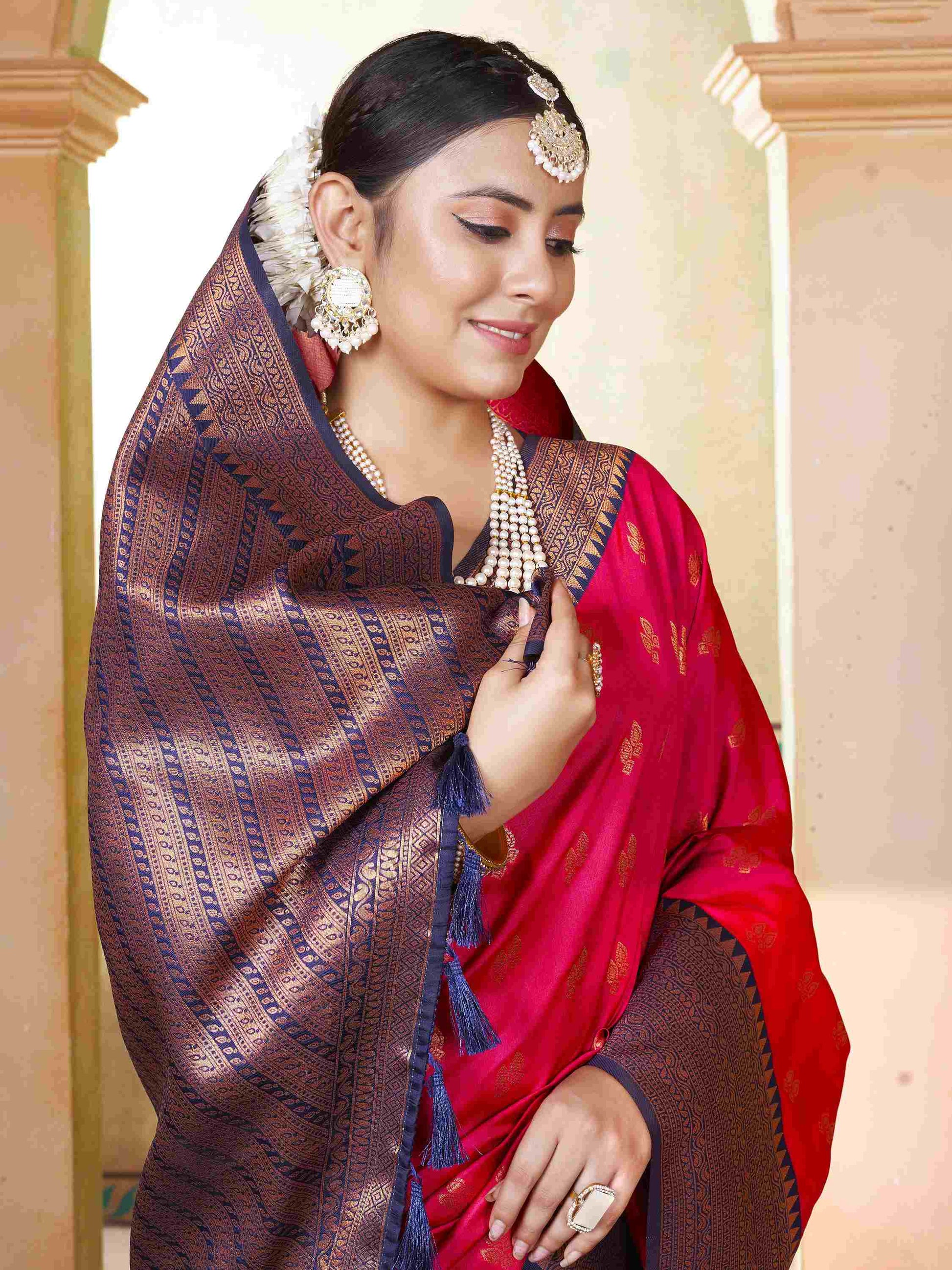Silk Saree Pink