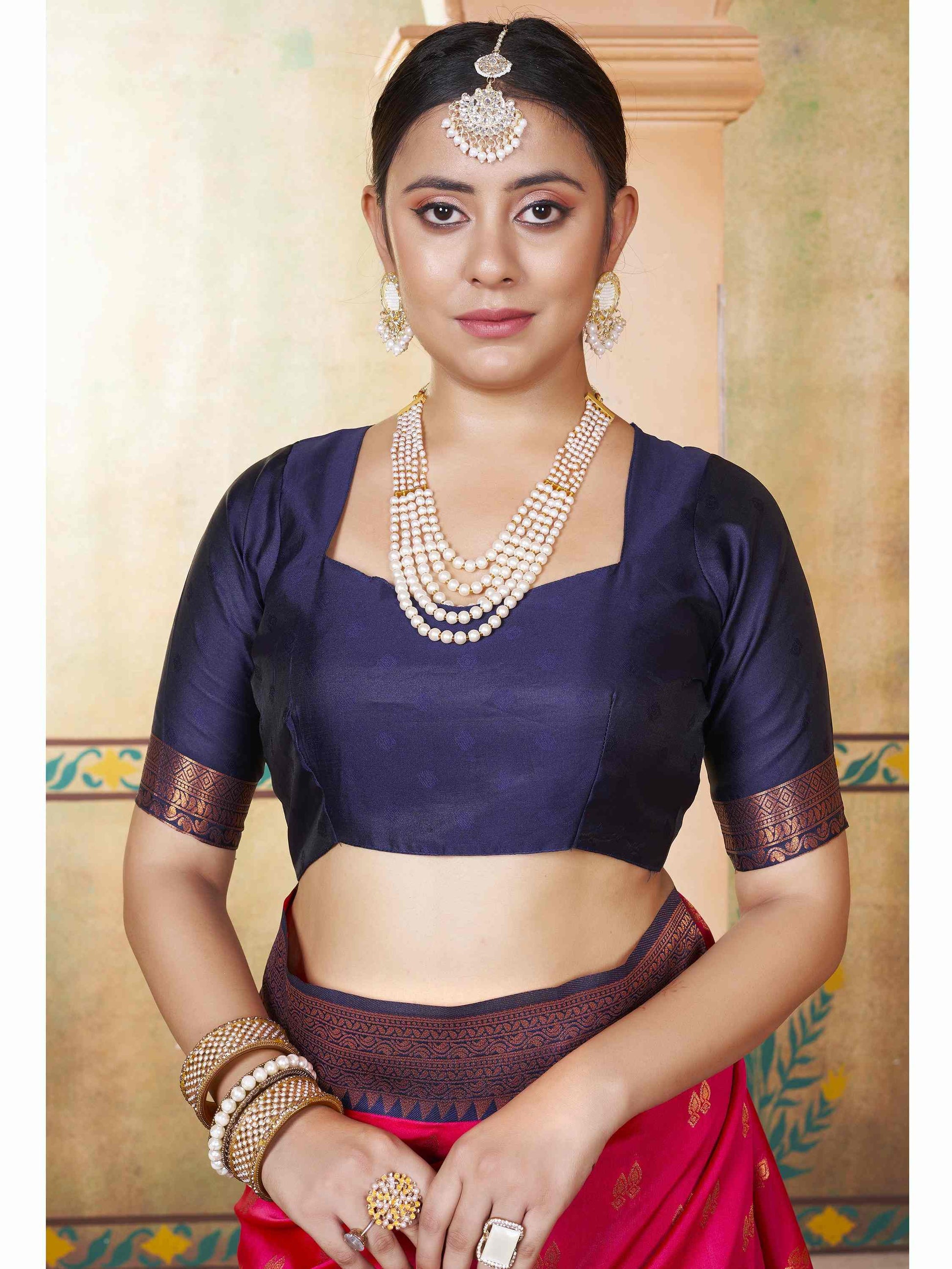 Silk Saree Pink