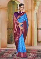 Silk Saree Royal Blue