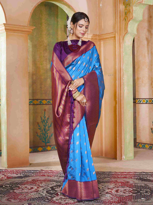 Silk Saree Royal Blue