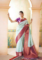 Silk Saree Sea Green