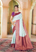 Silk Saree Sea Green