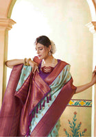 Silk Saree Sea Green