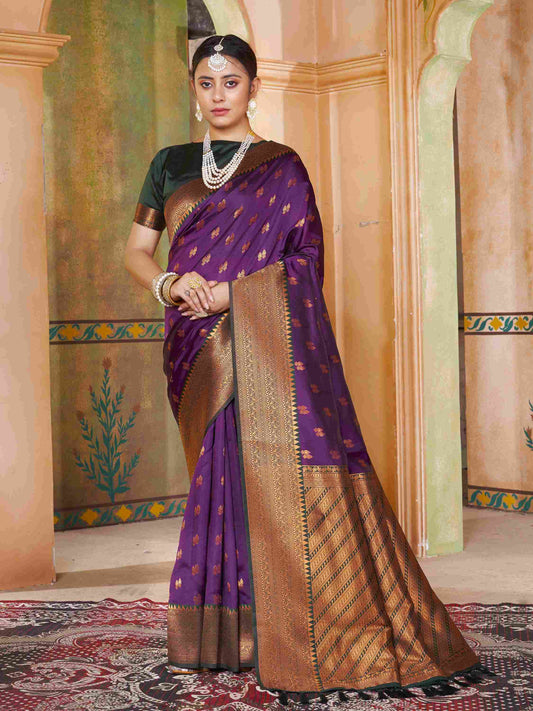Silk Saree Wine