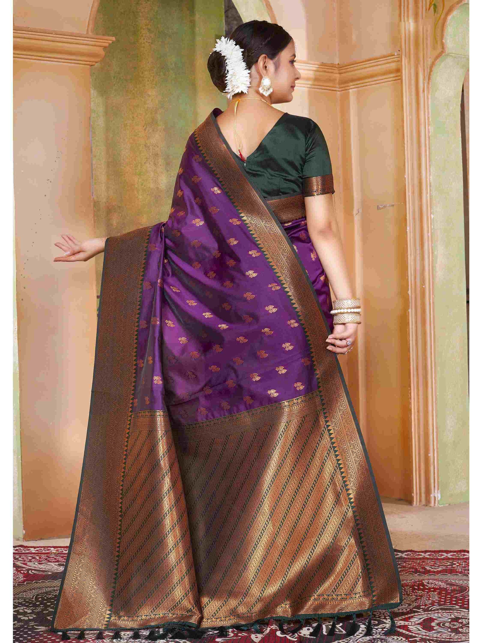 Silk Saree Wine