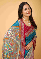 Sky Blue Dola Silk Cotton Saree