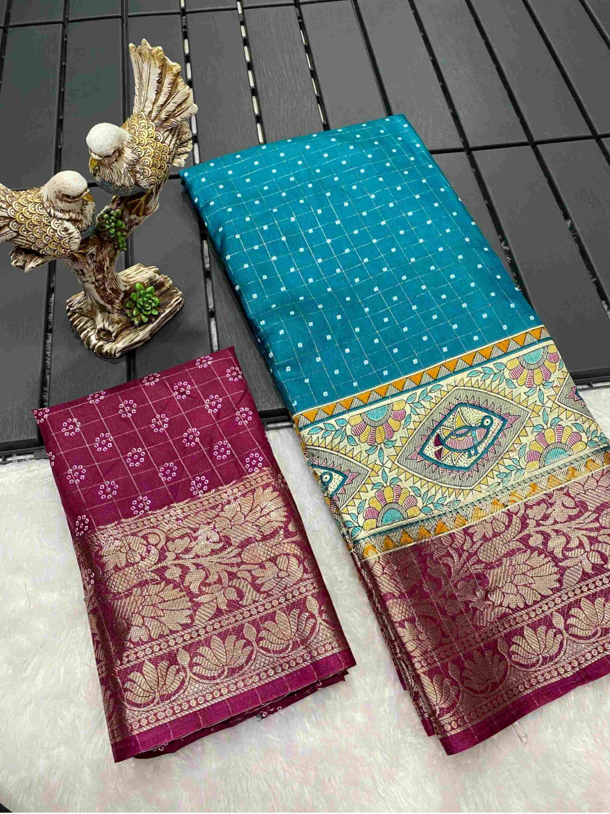 Sky Blue Dola Silk Cotton Saree