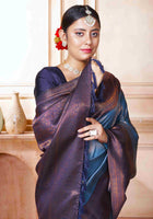 Sky Blue Kanchipuram Silk Saree