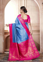 Sky Blue Kanjivaram Silk Saree