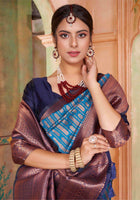Sky Blue Kanjivaram Silk Saree