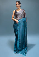Sky Blue Ready-to-Wear Saree