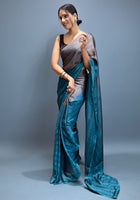 Sky Blue Ready-to-Wear Saree