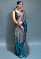 Sky Blue Ready-to-Wear Saree