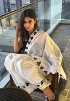 White Chanderi Saree