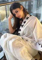 White Chanderi Saree