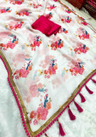 White Chiffon Saree