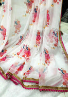 White Chiffon Saree