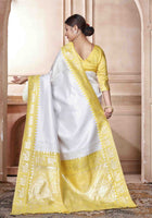 White Kanjivaram Silk Saree