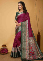 Wine Dola Silk Cotton Saree