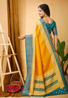 Yellow Dola Silk Cotton Saree