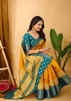 Yellow Dola Silk Cotton Saree