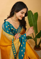 Yellow Dola Silk Cotton Saree