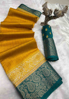 Yellow Dola Silk Cotton Saree