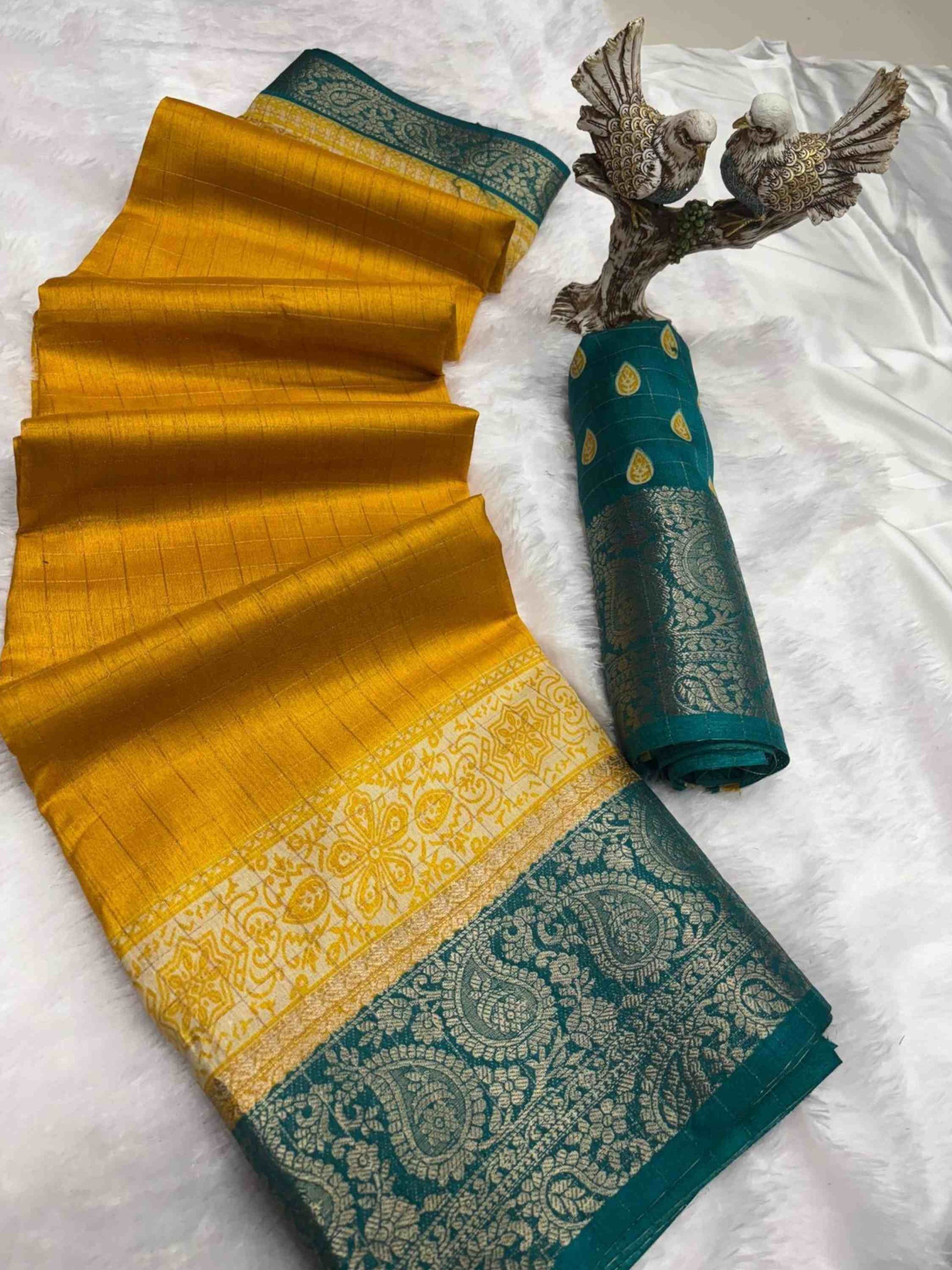 Yellow Dola Silk Cotton Saree