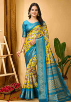 Yellow Dola Silk Cotton Saree
