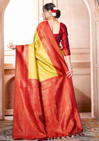 Yellow Kanchipuram Silk Saree