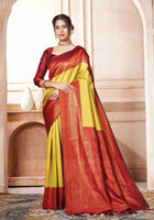 Yellow Kanchipuram Silk Saree