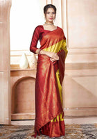 Yellow Kanchipuram Silk Saree