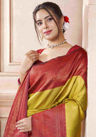 Yellow Kanchipuram Silk Saree