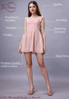 smocked mini dress