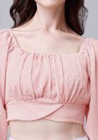 chiffon crop top