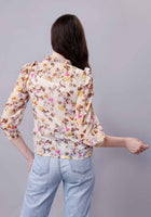 floral print sheer shirt