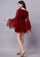 maroon mini dress
