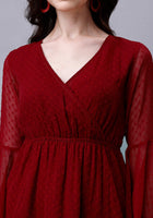 maroon mini dress