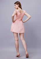 smocked mini dress