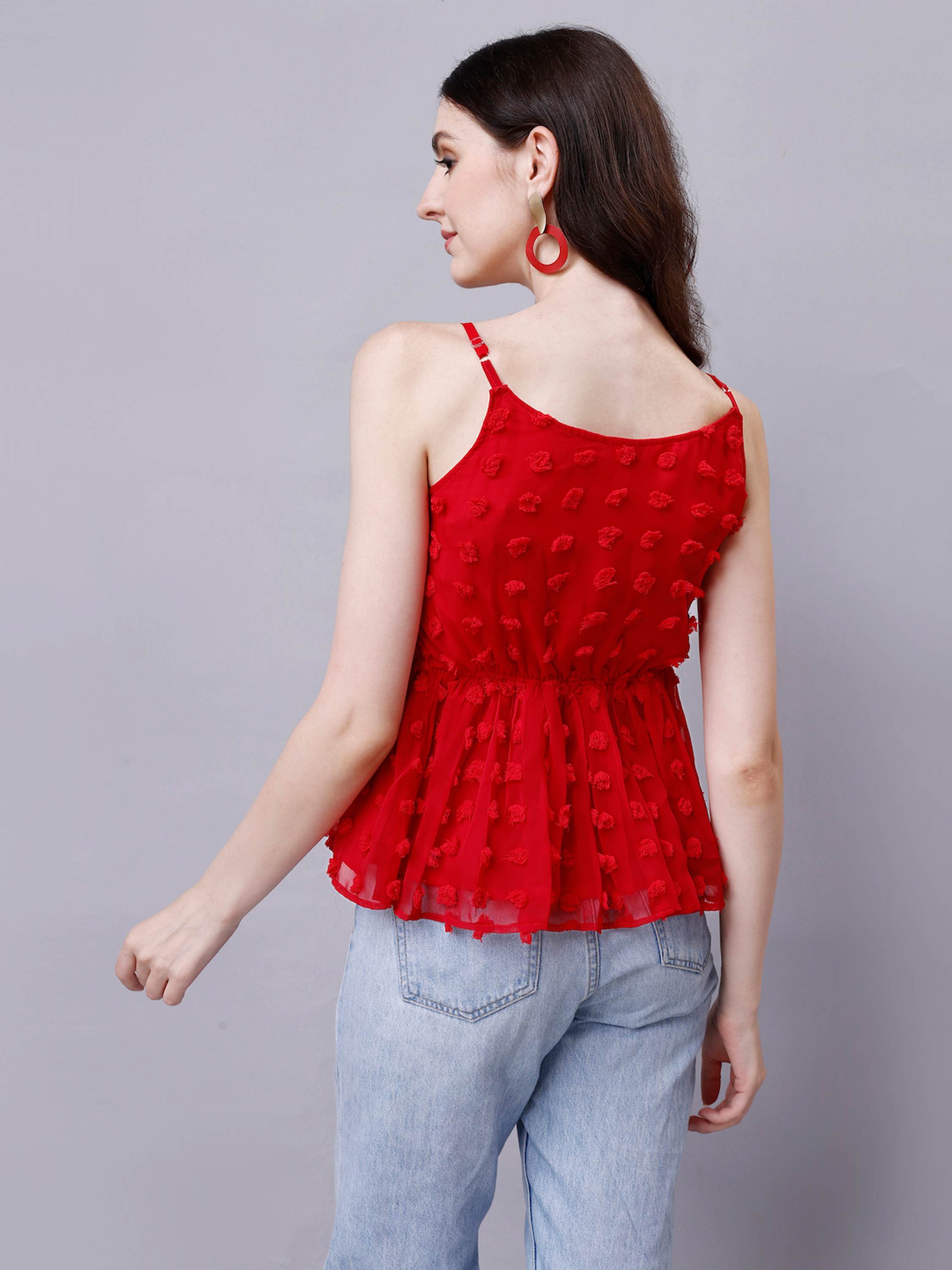 Premium Georgette Cute Peplum Top – FEAURA