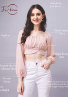 chiffon crop top